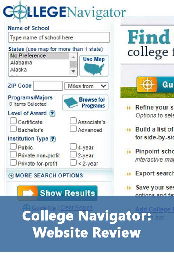 College Search Websites: College Navigator