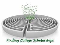 A maze with money showing difficulty in finding private scholarships for college