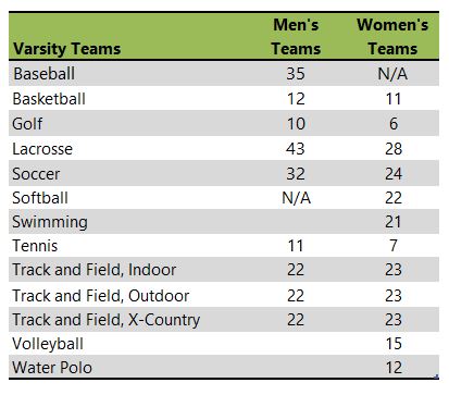 Siena College athletic team listing