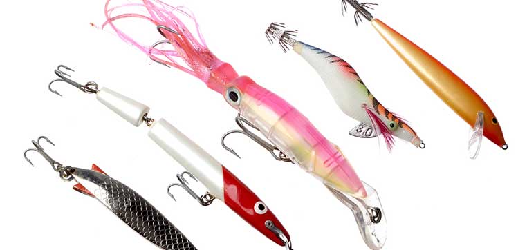 Fishing lures representing college hooks in college admissions