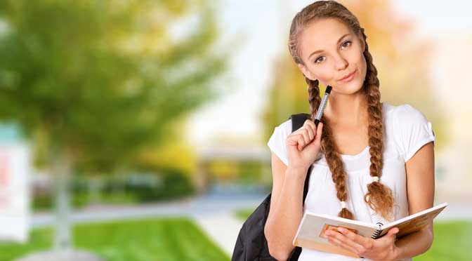 student thinking about which schools to include on her list of affordable colleges