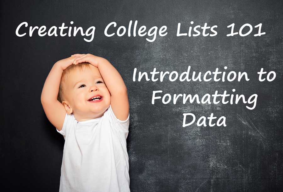 Lesson on formatting data in Excel