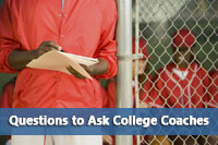 coach in dugout representing questions to ask college coaches