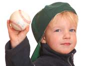 kid holding baseball representing need for sample athletic resumes