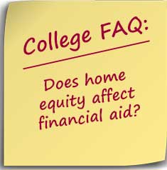 Posit note asking Does home equity affect financial aid?
