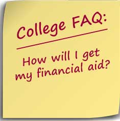 Note asking How will I get my financial aid?
