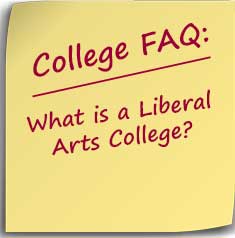 Postit note with question what is a liberal arts college?