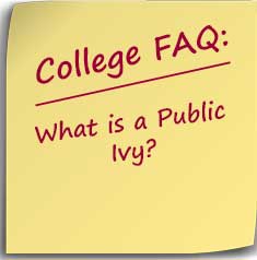 Post-it note asking what are public ivies?