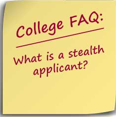 Postit note asking What is a stealth applicant?