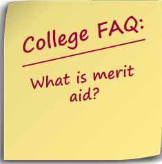 Post-it note asking What is merit aid?