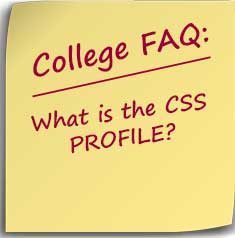Note asking what are css profile schools