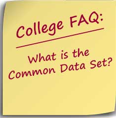 What is a common data set written on a yellow notepad