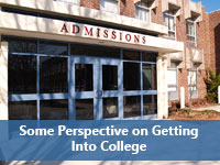 Admissions office representing reality of getting into college
