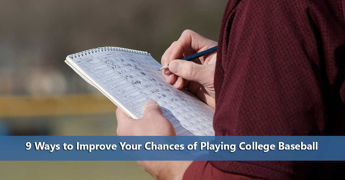 person keeping scorebook representing ways to improve your chances of playing college baseball