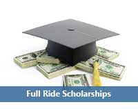 money representing full ride scholarship