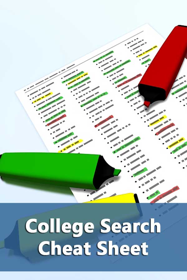College Search Cheat Sheet