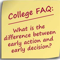 FAQ-early action vs early decision
