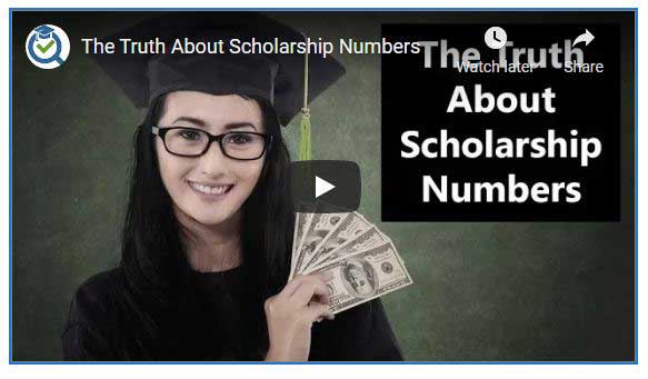 Link to YouTube video on the truth about scholarship numbers