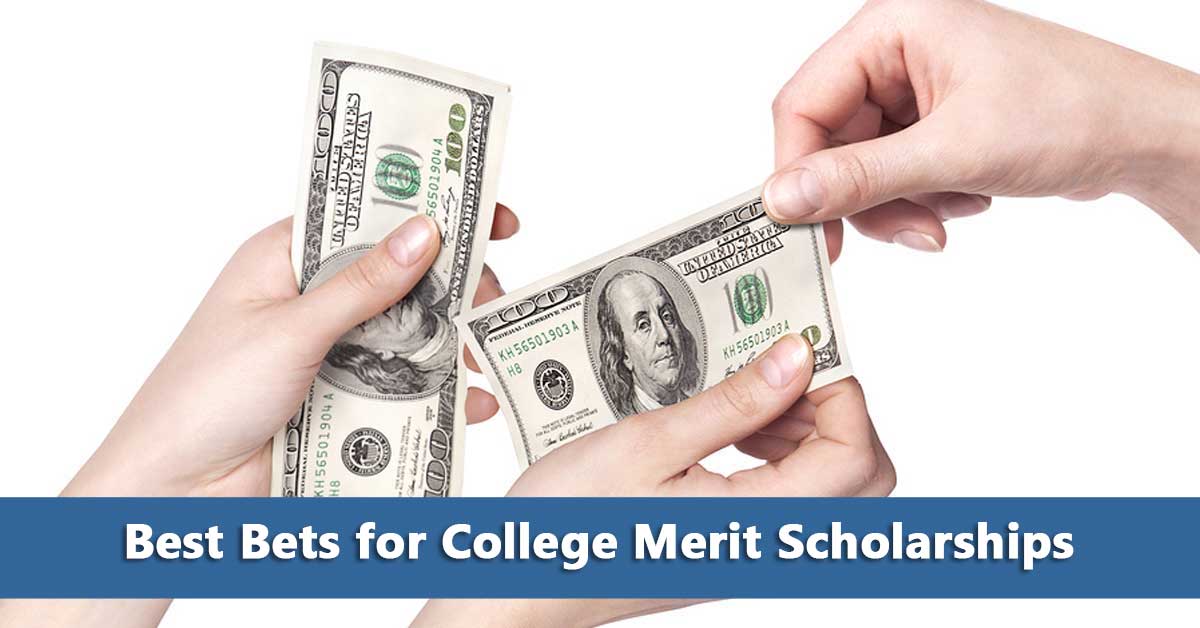 hands exchanging money representing best bets for college merit scholarships