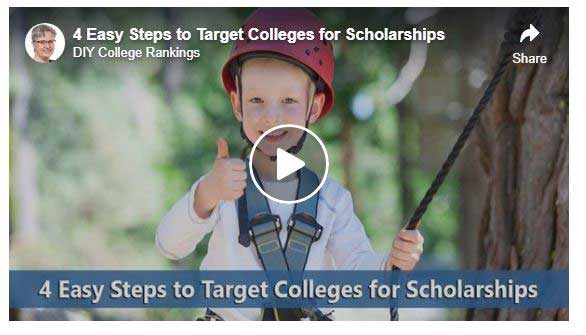Link to video 4 Easy steps to target colleges for scholarships