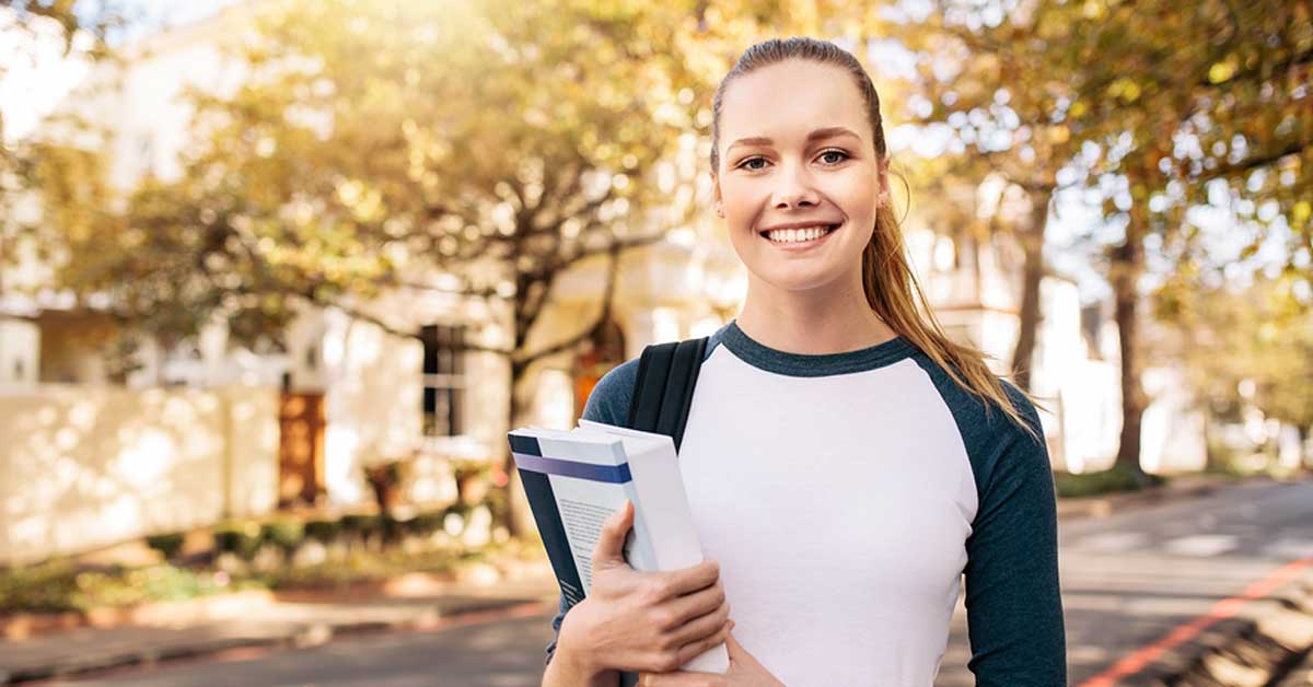 College student happy about post COVID-19 College plans