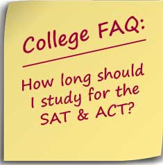 Note asking How long should I study for the SAT & ACT?