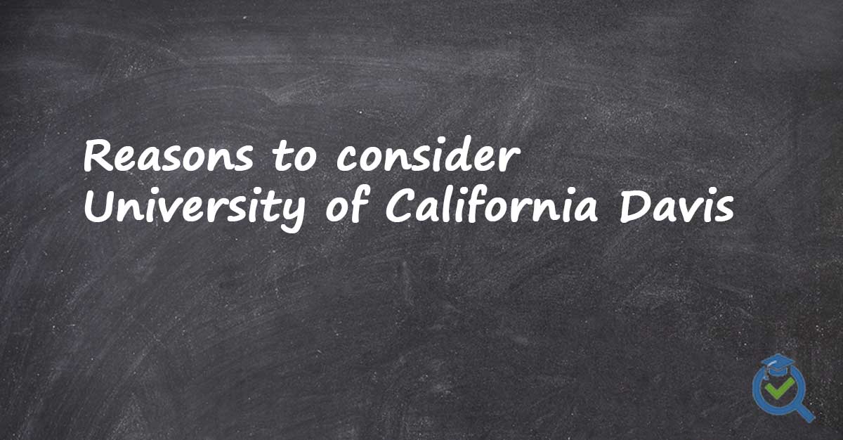 Chalkboard with University of California Davis