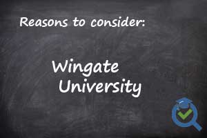 Wingate University written on a chalkboard.